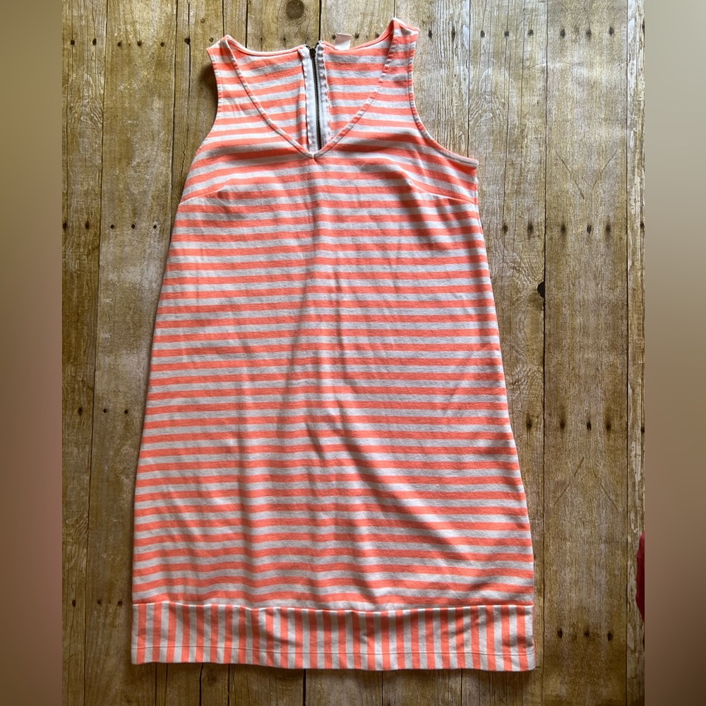 Old Navy , orange & white tank top knee length dress. small
